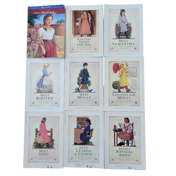 9 American Girl Addy Molly Kirsten‎ Samantha Josefina Vintage Book Lot - Picture 1 of 6